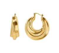 Boucles d'oreilles Heideman Prisca pour femme - En acier inoxydable de qualité supérieure - Argenté/doré rose - Poli - Créoles pour femme - Diamètre : 4 cm, Acier inoxydable