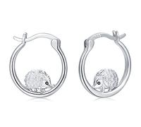 Boucles d'oreilles hérisson 925 en argent sterling cadeaux de hérisson pour les femmes boucles d'oreilles animaux hypoallergénique mignon goujon petites boucles d'oreilles