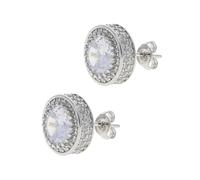 Boucles d'oreilles hip-hop en or 14K - Crajout Moisanite entièrement clouté pour hommes. Un cadeau audacieux pour l'homme qui aime briller, cadeau de la fête des pères