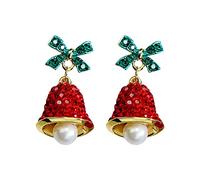 Boucles D'Oreilles Homme Arbre de noël Boucle D'oreille Mignon Festif Bijoux Cadeaux De Noël Pour Femmes Enfants Filles Cloche Santa Flocon Neige (RD1, One Size)