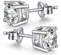 Boucles D'oreilles Homme Femme Argent Pour Femmes Hommes Diamant Boucle Doreille Swarovski 5mm