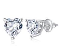 Boucles d'oreilles hypoallergéniques pour femme : boucles d'oreilles à tige en argent sterling 925 avec pierre de lune arc-en-ciel/opale/turquoise à vis pour oreilles sensibles, petites boucles