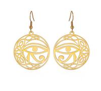 Boucles d'oreilles œil d'Horus pour femmes Boucles d'oreilles nœud celtique boucles d'oreilles déesse égyptienne croix ankh bijoux religieux
