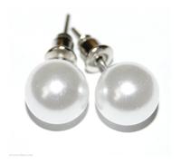 Boucles d'oreilles - Imitation perle de culture - Blanc nacré 10mm