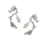 Boucles d'oreilles inspirées de la nature grimpante en forme de vigne grimpante pour oreilles sensibles Ajustement sécurisé Boucles d'oreilles en alliage Zines Style forêt