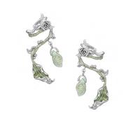 Boucles d'oreilles inspirées de la nature grimpantes en alliage Zines pour oreilles sensibles - Ajustement sécurisé - Pour l'extérieur