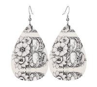 Boucles d'oreilles intéressantes en cuir B, boucles d'oreilles de style européen et américain pour jeunes femmes, cadeaux d'anniversaire, cadeaux de Saint-Valentin
