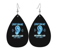 Boucles D'Oreilles J'Ai Mis Mon Appareil Auditif Pour Cette Personne Sourde Oreille Goutte Balancent Décorations Légères Larme Balancent Boucles D'Oreilles, Pour Birthday, Ouple, Wedding