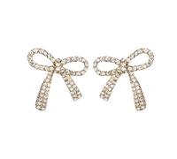 Boucles d'oreilles jaune moutarde à la mode et brillante Chaîne Tassel Boucles d'oreilles Nœud Perle Pendentif Boucles d'oreilles Robes de danse Dames Bijoux Stockings Noël Grandes boucles d'oreilles
