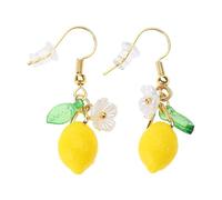 Boucles d'oreilles jaune vif citron ornent délicates boucles d'oreilles en résine d'agrumes bijoux boucles d'oreilles gouttes boucles d'oreilles jeunes et accessoires énergétiques