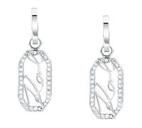 Boucles d'oreilles - KARL LAGERFELD - KLAYC46 - Or jaune - Cristal blanc - Pendantes 3 3 cm
