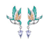 Boucles d'oreilles Kingfisher élégantes en argent sterling 925