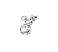 Boucles d'oreilles LA PETITE STORY - Laiton Blanc - Oxyde de zirconium - Clou - Puce