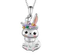 Boucles d'oreilles lapin de Pâques pour femme en argent sterling 925 Boucles d'oreilles pendantes pour Noël, taille unique, Métal, Pas de pierre précieuse