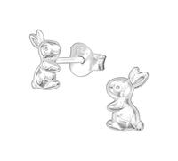 Boucles d'oreilles lapin en argent sterling 925, Argent sterling