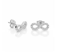Boucles d'Oreilles - L'ATELIER D'AZUR - SBO9001OX - Argent 925 Rhodié - Infini Pavé Zirconiums - 1.30cm