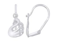 Boucles d'Oreilles - LÉA & ARTHUR - CYGNE - Argent 925 - Système Brisure - Enfants
