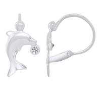 Boucles d'oreilles - LÉA & ARTHUR - Dauphin - Argent 925 - Oxydes de Zirconium - Système Brisure