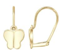 Boucles d'Oreilles - LÉA & ARTHUR - Motifs PAPILLION - Or Jaune 375 - Système Brisure - Enfant