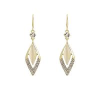 Boucles d'oreilles légères de luxe Bijoux Anniversaire Suggestion Cadeau Mariée Fête de fiançailles Boucles d'oreilles gouttes et boucles d'oreilles pendantes, taille unique, Acier inoxydable, Pas de