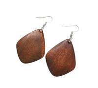 Boucles d'oreilles légères en bois avec design rétro pour les attaquants à la mode qui veulent améliorer votre garde-robe saisonnière accessoires de mode rétro, taille unique, Comme décrit