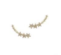 Boucles d'oreilles légères en forme d'étoile au design coréen tendance - Un incontournable de la mode (doré)