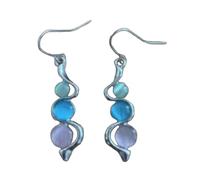 Boucles d'oreilles légères en forme d'œil de chat pour femme - En cristal artificiel - Pour la Saint-Valentin, un anniversaire ou une femme