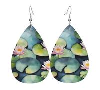 Boucles d'oreilles légères en simili cuir, boucles d'oreilles tendance en forme de larme, boucles d'oreilles pendantes mignonnes noires imprimées