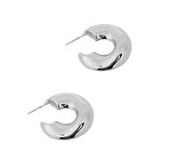 Boucles d'oreilles légères géométriques irrégulières en forme de C confortables à porter - Bijoux tendance pour un usage quotidien - Accessoires d'oreille modernes et minimalistes, taille unique