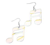 Boucles d'oreilles légères noires avec notes colorées uniques - Bijoux de personnalité pour concerts et tenues décontractées