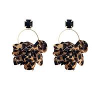 Boucles D'Oreilles LéOpard Pour Femmes, Grand Cerceau, Style RéTro, IdéAl Pour FêTes, Banquets, Voyages, Shopping, 1 Paire