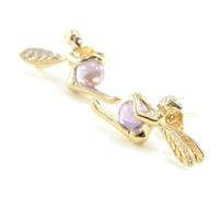 Boucles d'oreilles - LES TRESORS DE LILY - Petite Fée - Améthyste - Plaqué or - Violet