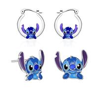 Boucles d'oreilles Lilo & Stitch créatives, pendentif en métal, mignon, accessoires de bijoux exquis pour femmes, cadeau pour fille 2