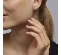 Boucles d'oreilles LIVE DIAMOND en Or 375/1000 Blanc et Diamant Synthétique