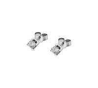 Boucles d'oreilles LIVE DIAMOND en Or 375/1000 Blanc et Diamant Synthétique