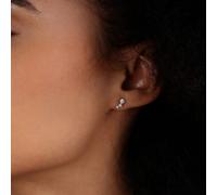 Boucles d'oreilles LIVE DIAMOND en Or 375/1000 Jaune et Diamant Synthétique