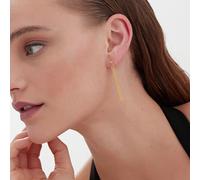 Boucles d'oreilles longues dorées Empire A4925-DT
