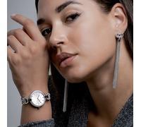Boucles d'oreilles longues en acier avec chaînes LJ2650