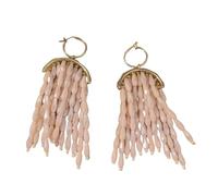 Boucles D'Oreilles Longues En Perles De Bohème Faites À La Main, Grandes Boucles D'Oreilles Pendantes À Pampilles En Perles Tribales pour Femmes, Bijoux Fantaisie Exagérés pour Femmes et Filles