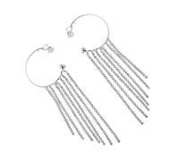 Boucles d'oreilles longues en strass - Boucles d'oreilles brillantes non percées pour femmes - Boucles d'oreilles tendance - Bijoux de déclaration pour toutes les occasions