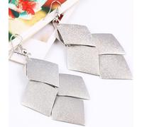 Boucles d'oreilles longues feuilles - argent KP1887