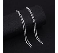 Boucles d'oreilles longues pour femmes en bols en cristal et diamants d'imitation, étincelants, pour les mariages
