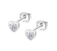Boucles d'oreilles - LOTUS - Puces d'oreilles Silver - Argent 925 - Coeur - 6 mm