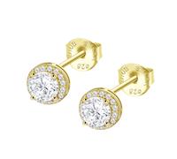 Boucles D'oreilles Lotus Silver Argent Doré Halo