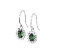 Boucles d'oreilles Lotus Silver argent marguerite vert