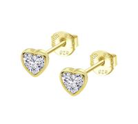 Boucles D'oreilles Lotus Silver Coeur Oxyde