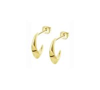 Boucles D'oreilles Lotus Silver Demi-Créoles Dorées
