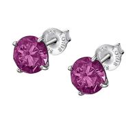 Boucles Doreilles Lotus Silver En Argent Véritable 925 Avec Cristaux De Zircone Jlp2005-4-2