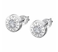 Boucles Doreilles Lotus Silver En Argent Véritable 925 Avec Cristaux De Zircone Jlp2010-4-1
