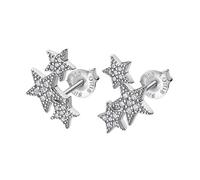 Boucles D'oreilles Lotus Silver Étoiles Oxydes